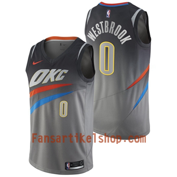 NBA Oklahoma City Thunder Trikot Russell Westbrook 0 Nike City Edition Swingman - Herren